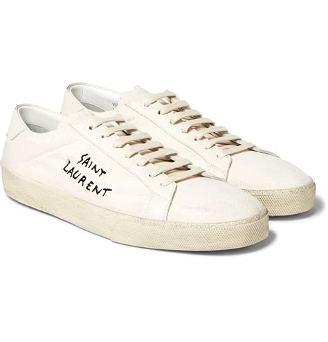 white sneakers ysl|saint laurent white sneakers.